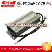 12V 80W constant voltage triac dimmable led driver with CE cetificated